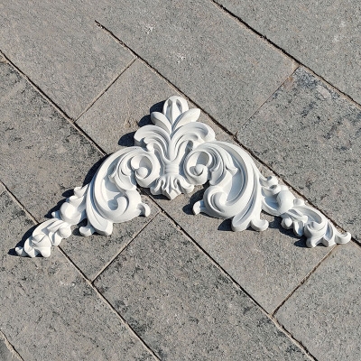 40cm石膏角花雕花客厅拐角吊顶造型搭配灯盘可接简约线条包邮