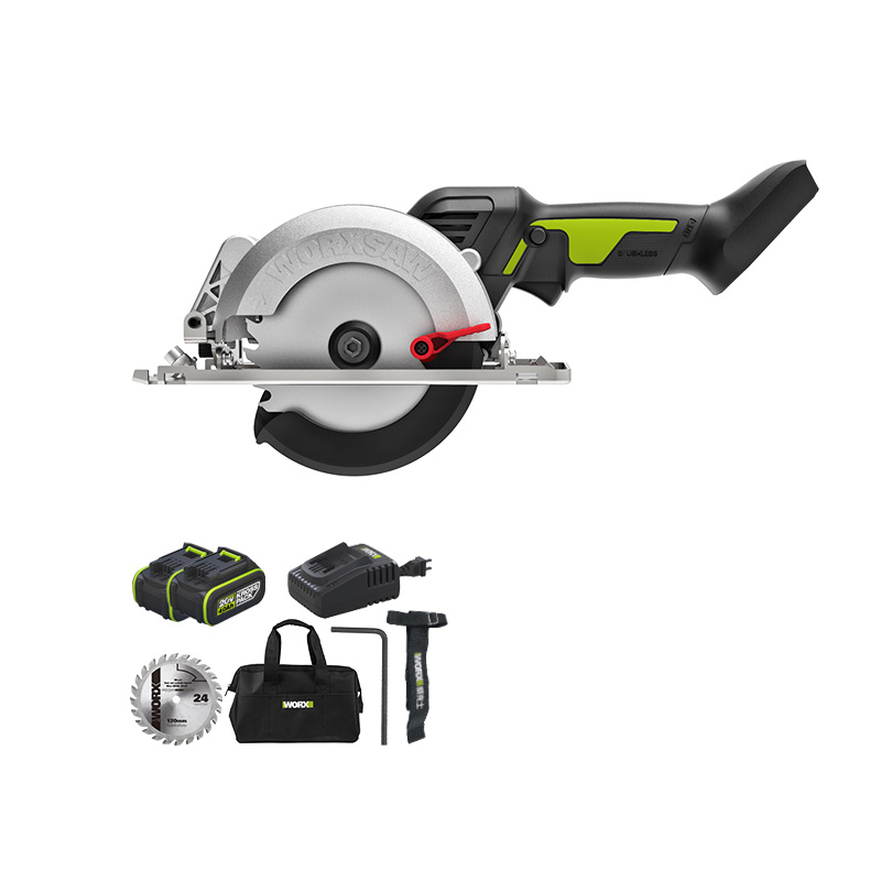 威克士锂电电锯wu533充电式木工无刷圆锯手提切割机电圆锯