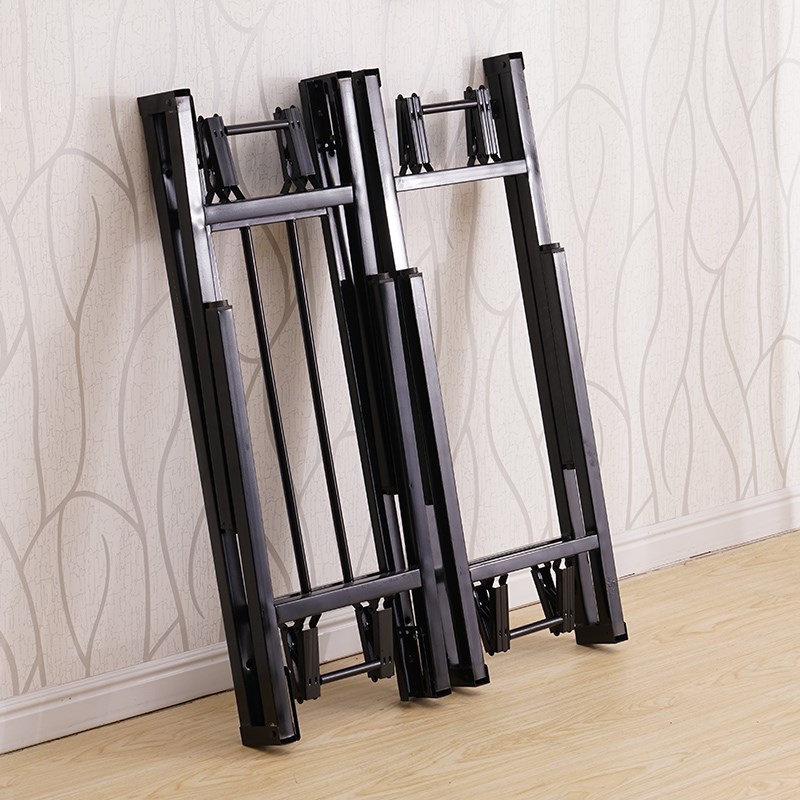 简易折叠桌支架办公桌腿桌脚架课桌架子单双层弹簧架对折架桌子腿