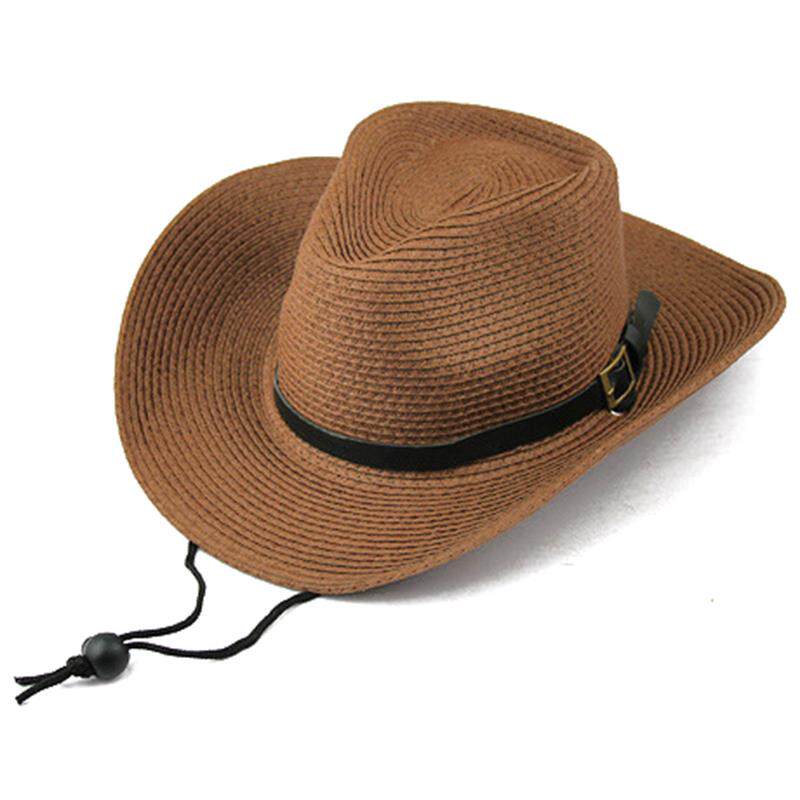 西部牛仔郑夏荣同款英伦爵士大檐登山帽编织帽子有钢丝随意折叠潮