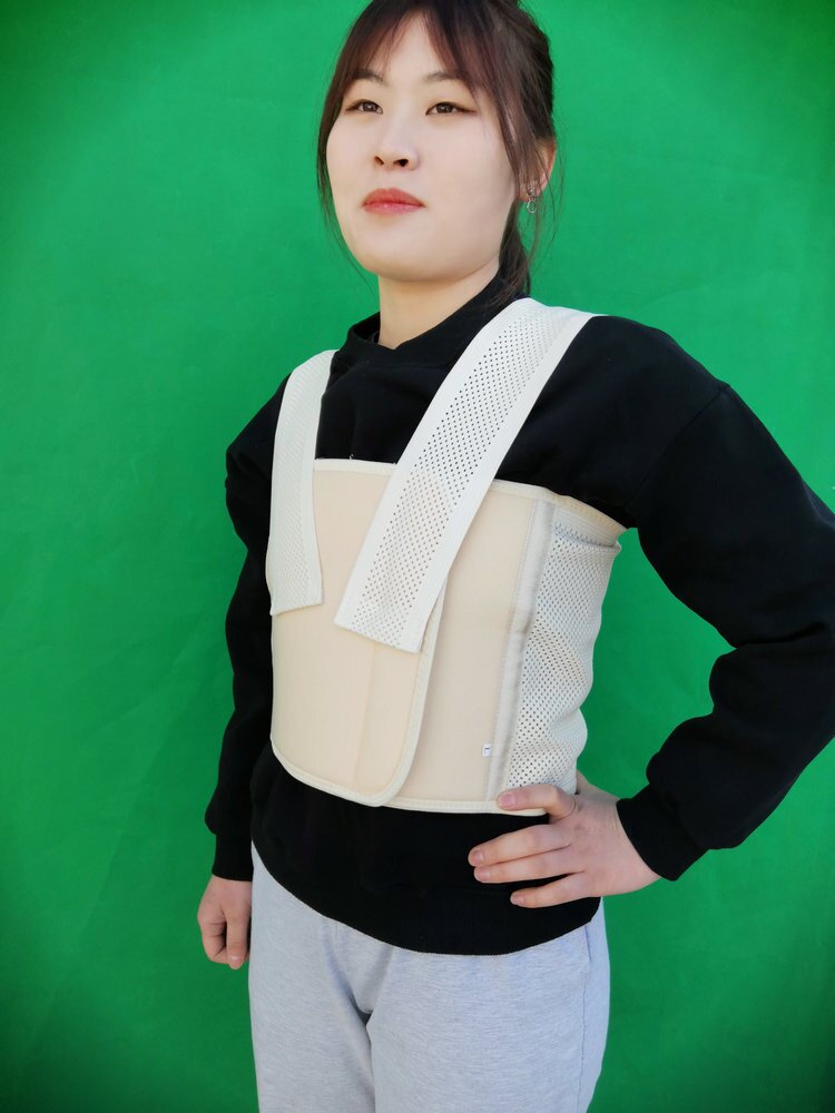 胸骨固定带弹力可调节宽肩带式成人肋骨骨折外翻矫正绑带胸部护