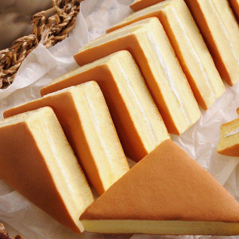 早餐蛋糕杜氏麦丰奶油三明治夹心三角小面包早餐糕点250g整箱5斤