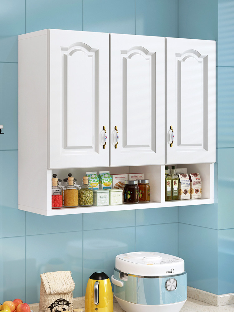 厨房吊柜墙壁柜子阳台挂墙式储物顶柜免打孔卧室欧式墙上置物橱柜