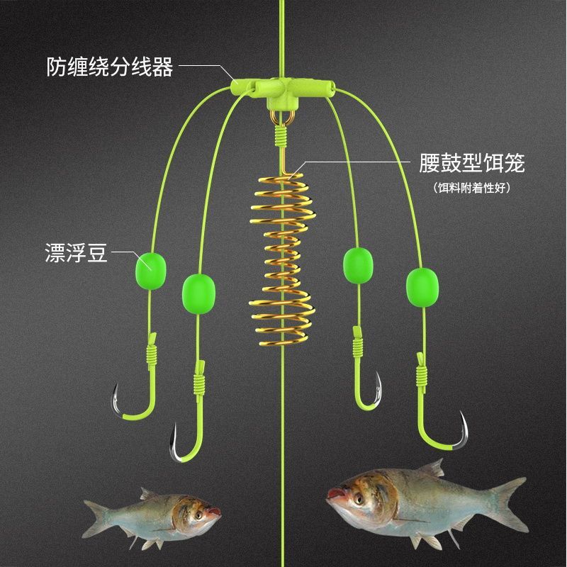 板板钩鲢鳙专用钩浮力板路亚钢丝钓白鲢神器胖头鱼扁担方块圆柱形