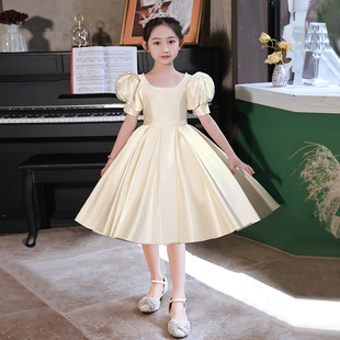 女童礼服轻奢小众高端儿童花童公主裙小女孩主持人钢琴演出服比赛