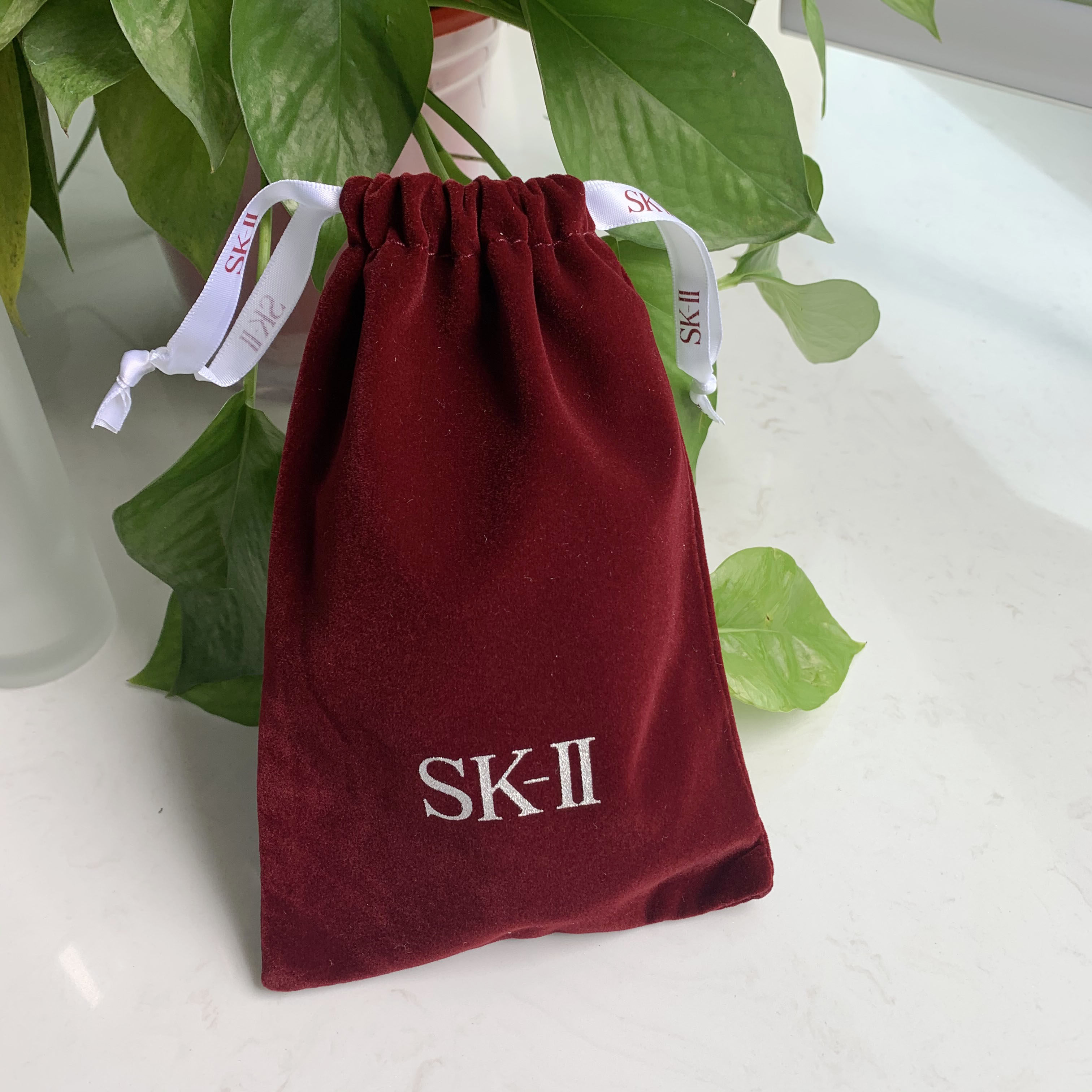 sk2收纳袋 绒布袋化妆包随身便捷小号包口红抽绳袋子专柜赠品带子