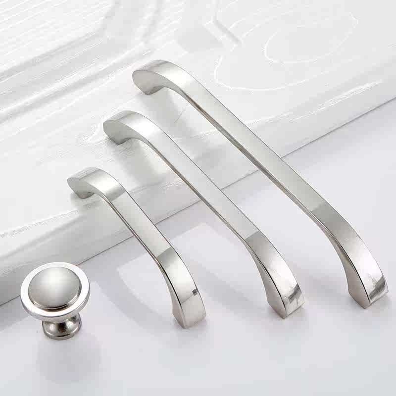 单孔北欧时尚精致简约明装欧式五金门把把手风格新款柜子橱柜轻奢_不