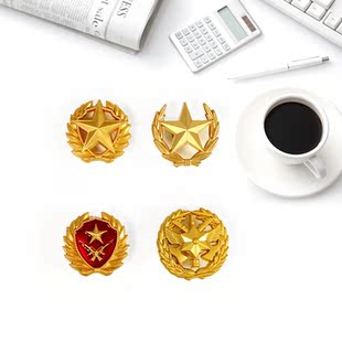 07军衔军恋异地松枝领花送消防员礼物领花消防领花松枝叶领花