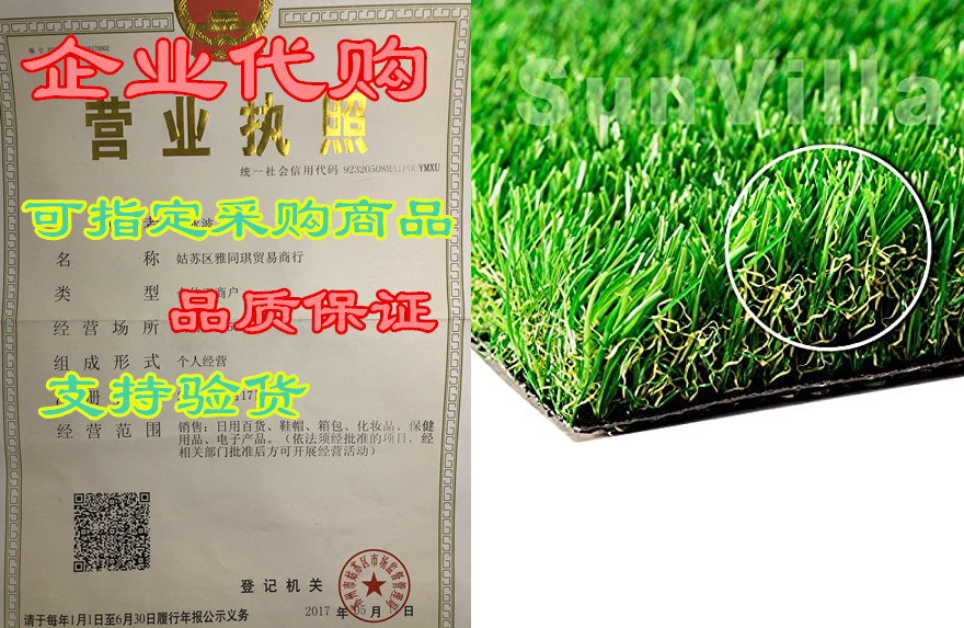 SunVilla Realistic Indoor/Outdoor Artificial Grass/Turf 2