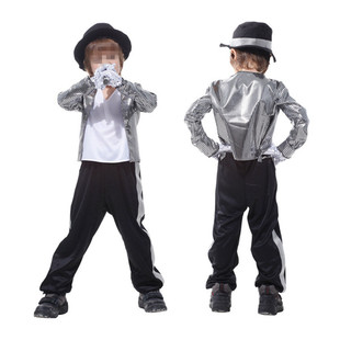 儿童节巨星迈克尔杰克逊男孩舞台街舞表演cosplay男童衣服演出服