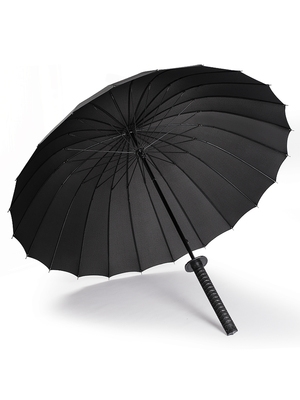 大黑伞24骨伞雨伞加大加固加厚长柄24骨超大伞结实带伞套男复