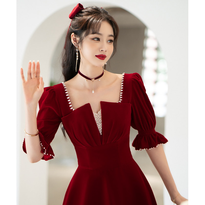 礼服新娘敬酒服显瘦