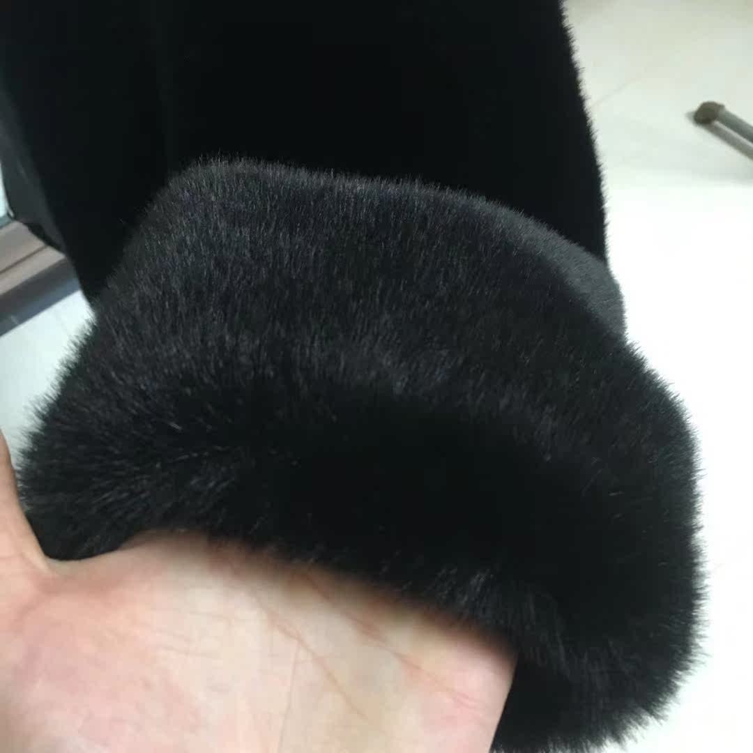冬季进口貂皮大衣男款整貂仿水貂皮草外套短款貂绒大码倒毛潮优惠券
