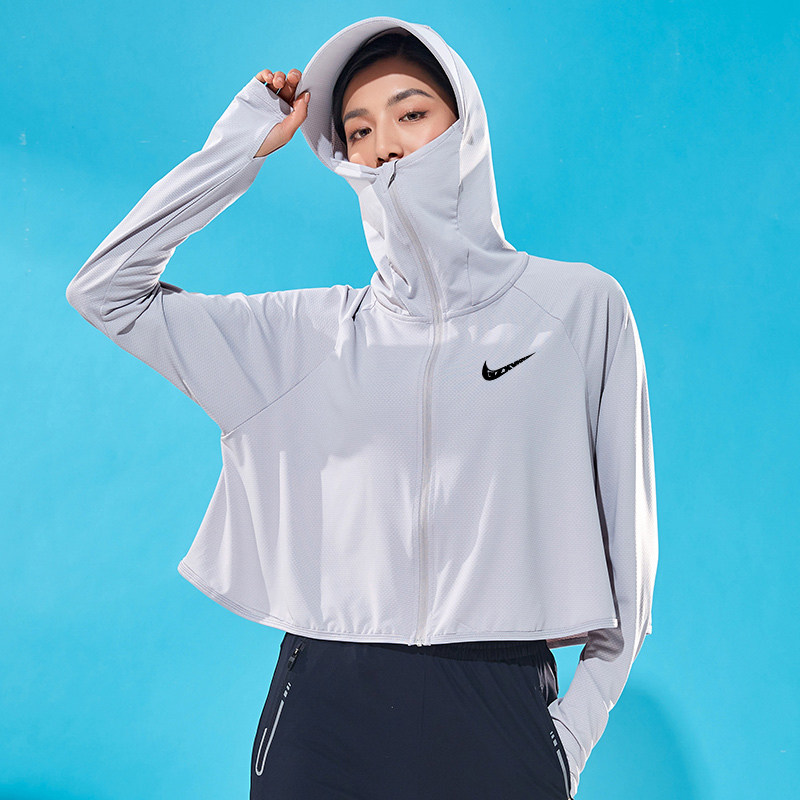 耐克顿防晒衣女可外穿复古运动装超轻薄高档防蚊服胖子遮肉衣服