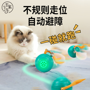 千宠乐电动宠物玩具球自动逗猫球猫咪自嗨神器铃铛变向走位遛狗球