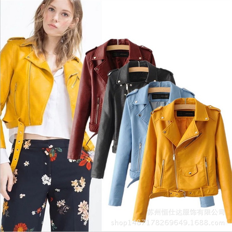 Women casual pu leather jackets 皮衣女 拉链机车夹克 保暖外套在类目 女装/女士精品, 皮衣中 - 来自Buy2taobao.com提供专业的淘宝代购服务