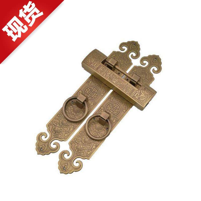 锁扣中式仿古古门花门条锁院门锁寺庙门插锁门家具锁