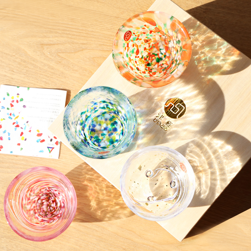 aderia Japan Imported Saltpetre Tsugaru Glass Wine Glass Clear glass Japanese teacup suit Gift boxin the Tableware , Flagon/Wineglass/Wine , 酒杯(新), 清酒杯 category - from Buy2taobao.com to provide professional Taobao agent buy service