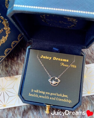 法国设计师juicydreams简约气质幸运星星球许愿成真幸运项链