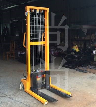 1吨2t电动叉车升高车手手推钢丝绳插电装卸液压装卸车
