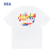 【HEA】国潮夏季新款街头潮酷创意印花休闲宽松圆领短袖情侣款t恤