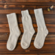 日系原色高筒运动棉袜子无染色余文乐港风工装情侣复古堆堆袜