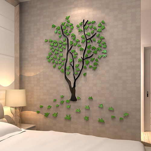 树3d立体墙贴画客厅电视背景墙纸温馨卧室内房间布置墙壁纸装饰品