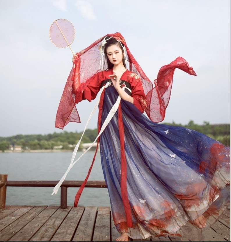 鲛人泪汗服女装 复古衣锦江南赤帝子 汉服大红绣花彼岸花对襟襦裙|ruв категории Женская одежда, костюм/национальная одежда/театр костюм, национальная одежда/этап погрузки - от Buy2taobao.com для оказания профессиональной услуги покупки агента Taobao