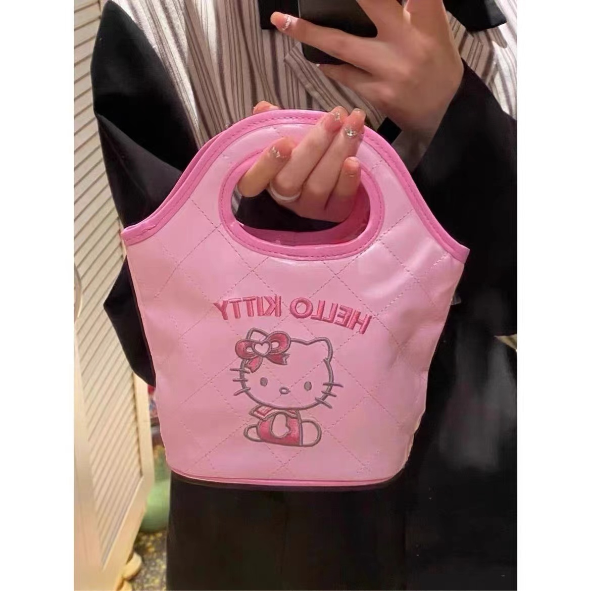 中古包包HelloKitty可爱迷你手提包少女收纳手拎包小容量托特包