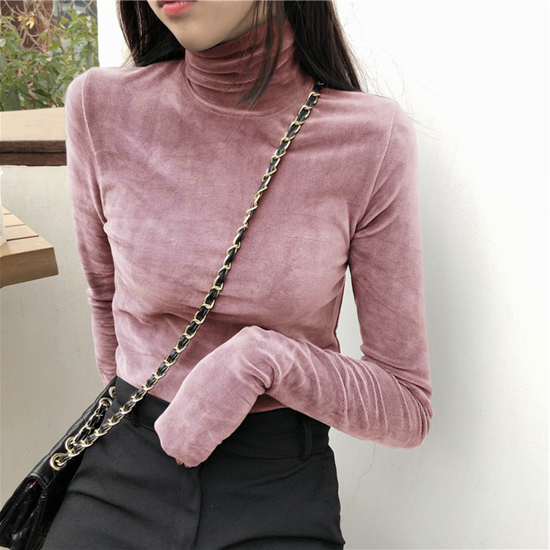 百搭保暖金丝加绒高领打底衫秋冬内搭大码女装T恤长袖加厚上衣服|ruв категории Женская одежда, женской одежды - от Buy2taobao.com для оказания профессиональной услуги покупки агента Taobao