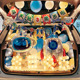 汽车后备箱惊喜生日气球装饰男孩女孩卡通太空人宇航员氛围布置