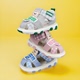 女宝宝夏季包头布凉鞋叫叫鞋1至2岁男童婴幼儿软底防滑学步哨子鞋