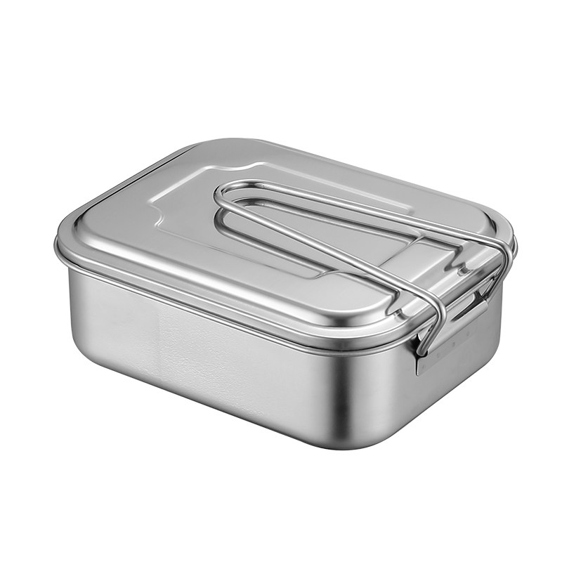 饭堂打饭饭盒分隔型 304不锈钢食品级餐盒学生上班族大容量午餐盒