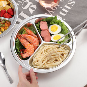 不锈钢三格餐盘价格