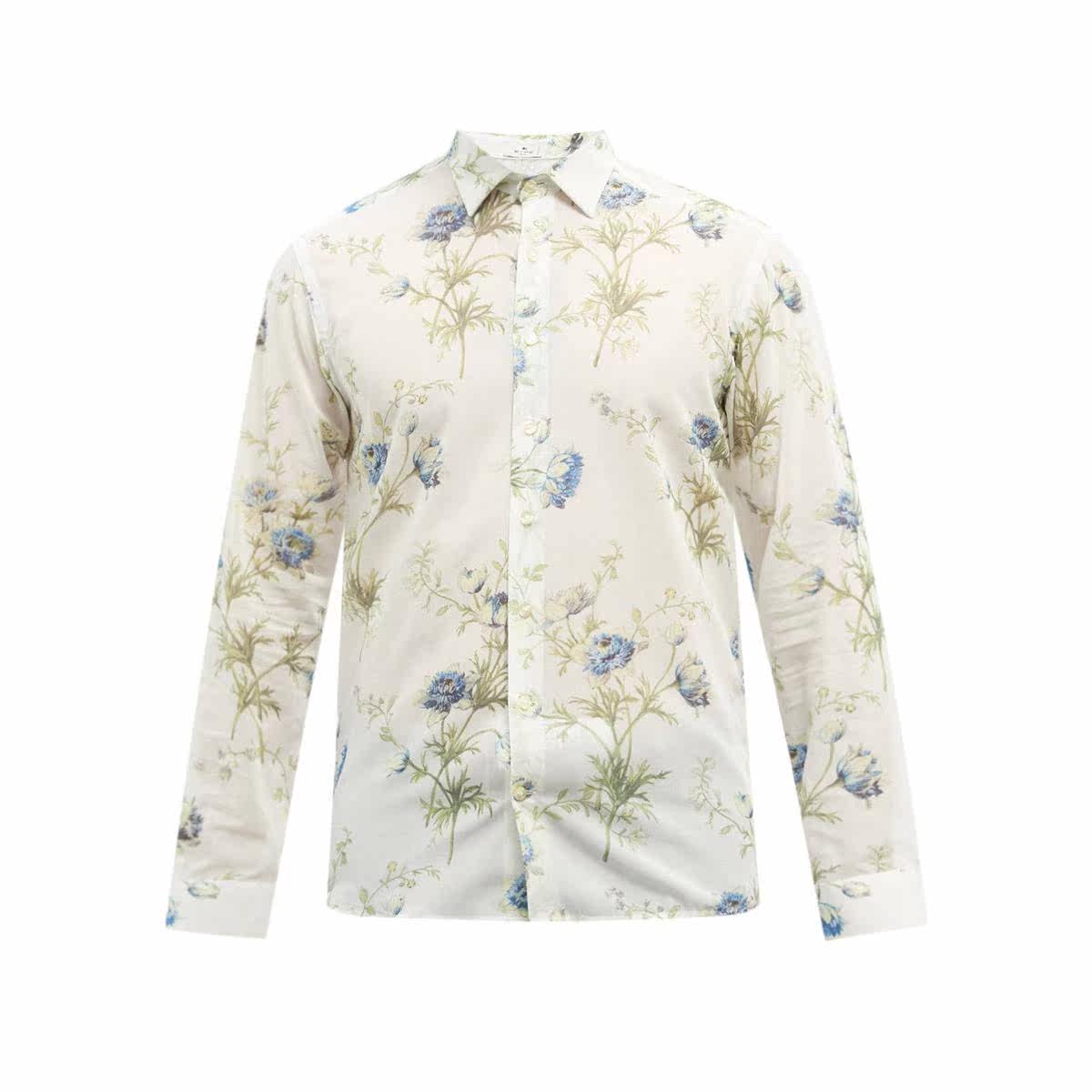 含税代购etro/艾特罗 印花 质府绸衬衫2021新款秋冬男士奢侈品