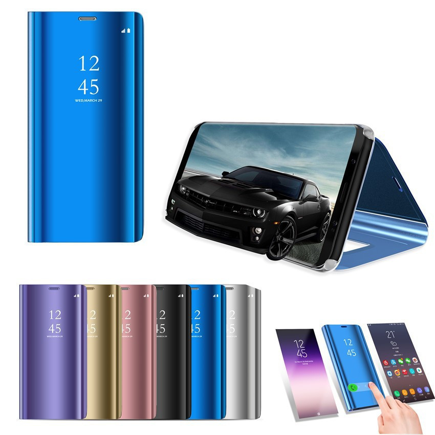 Samsung Note9 Mobile phone shell vertical Bracket electroplate Mirror S7 Clamshell intelligence Leather sheath S10plus smart coverin the 3C Digital Accessories, Cell Phone Accessories , Phone Protection Case/Shell category - from Buy2taobao.com to provide professional Taobao agent buy service