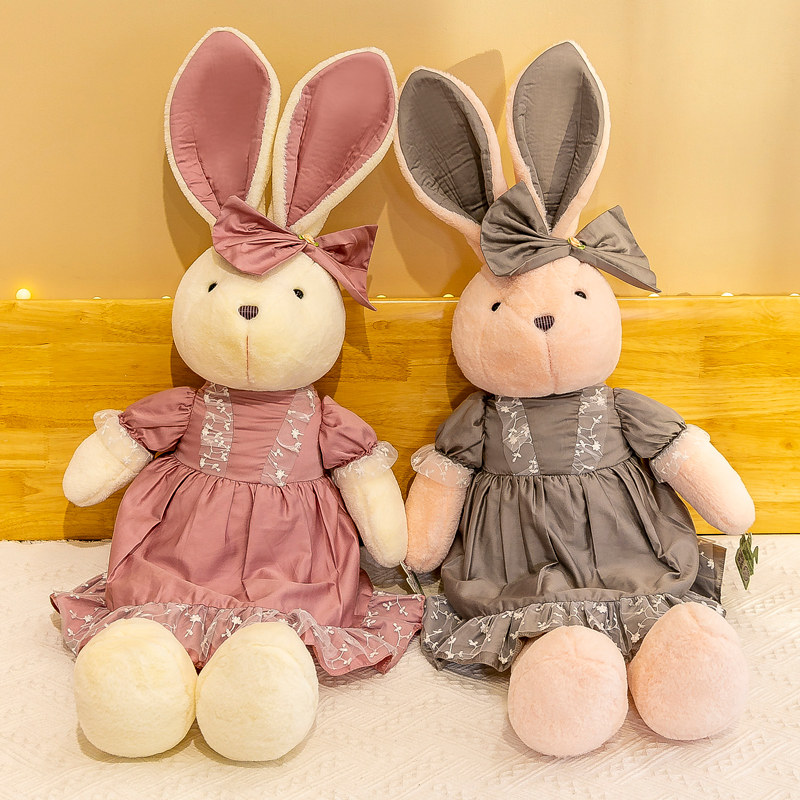 儿童兔子玩偶毛绒公主兔玩具小白兔公仔布娃娃女孩安睡兔抱枕礼物