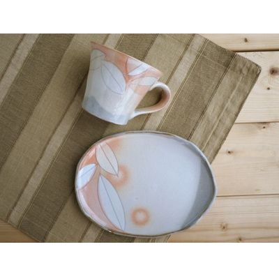 日本代购 美烧浓陶瓷咖啡杯碟组红茶杯托盘套装 御本手木之叶在类目 个性定制/设计服务/DIY, 日用/装饰定制, 杯子定制, 咖啡杯中 - 来自Buy2taobao.com提供专业的淘宝代购服务
