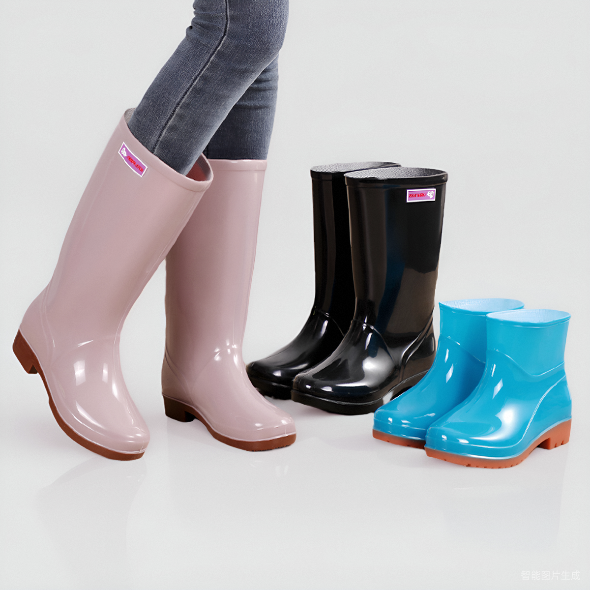 2024新款雨鞋女款外穿雨靴防水赶海水鞋防滑加绒保暖成人胶鞋套鞋