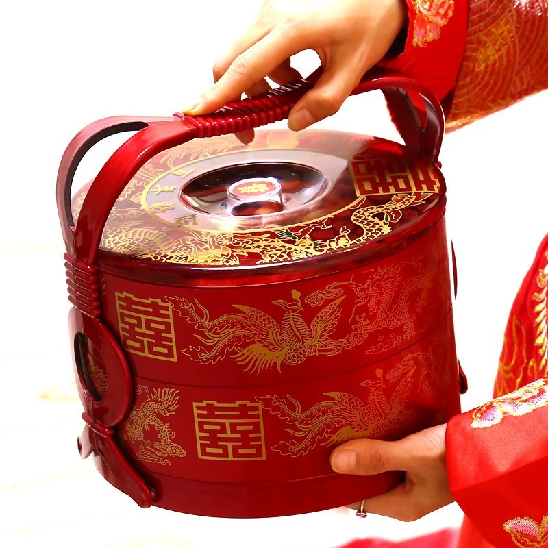 红色篮子 喜庆红 结婚过大礼篮子中式陪嫁红色手提篮婚庆嫁妆|ruв категории фестиваль товаров/подарок, Другие фестивали товаров - от Buy2taobao.com для оказания профессиональной услуги покупки агента Taobao