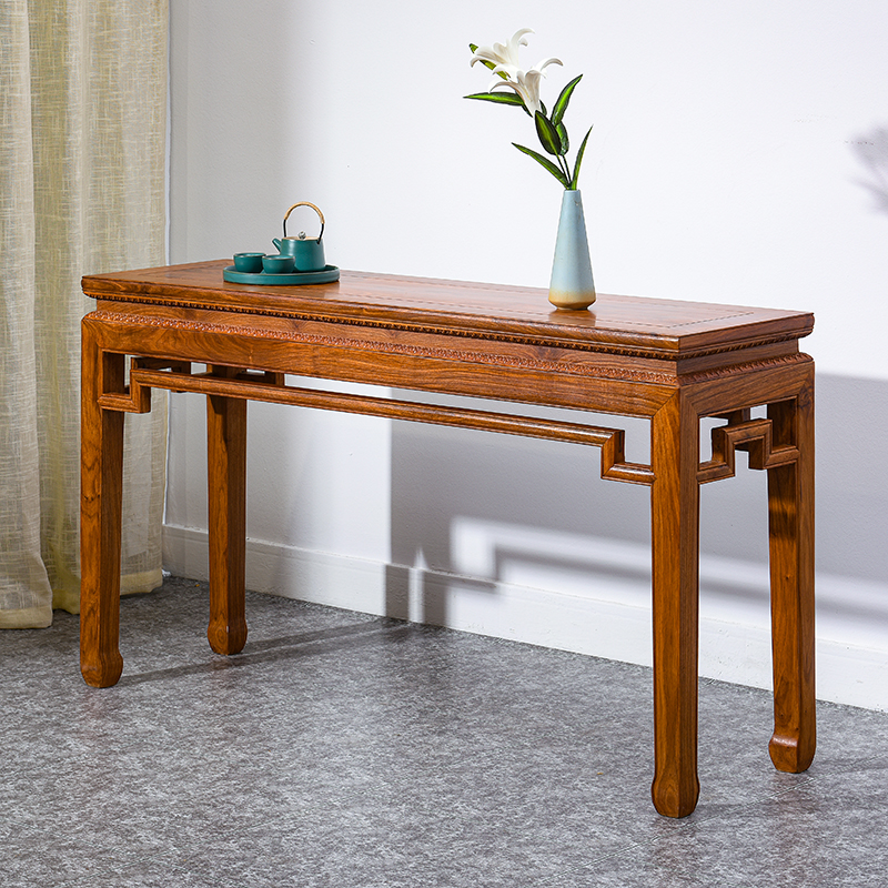 红木家具花梨木条案供桌刺猬紫檀平头案中式仿古实木香案玄关条几