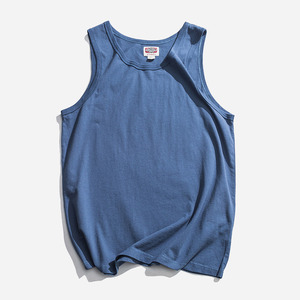 230g高克重夏季宽松二道杠男潮流纯色背心无袖汗衫ins原宿风日系