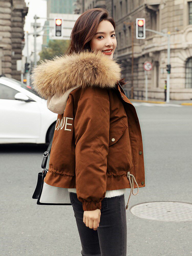 羽绒棉衣棉服女短款矮小个子派克服面包服棉袄2021年新款冬季外套