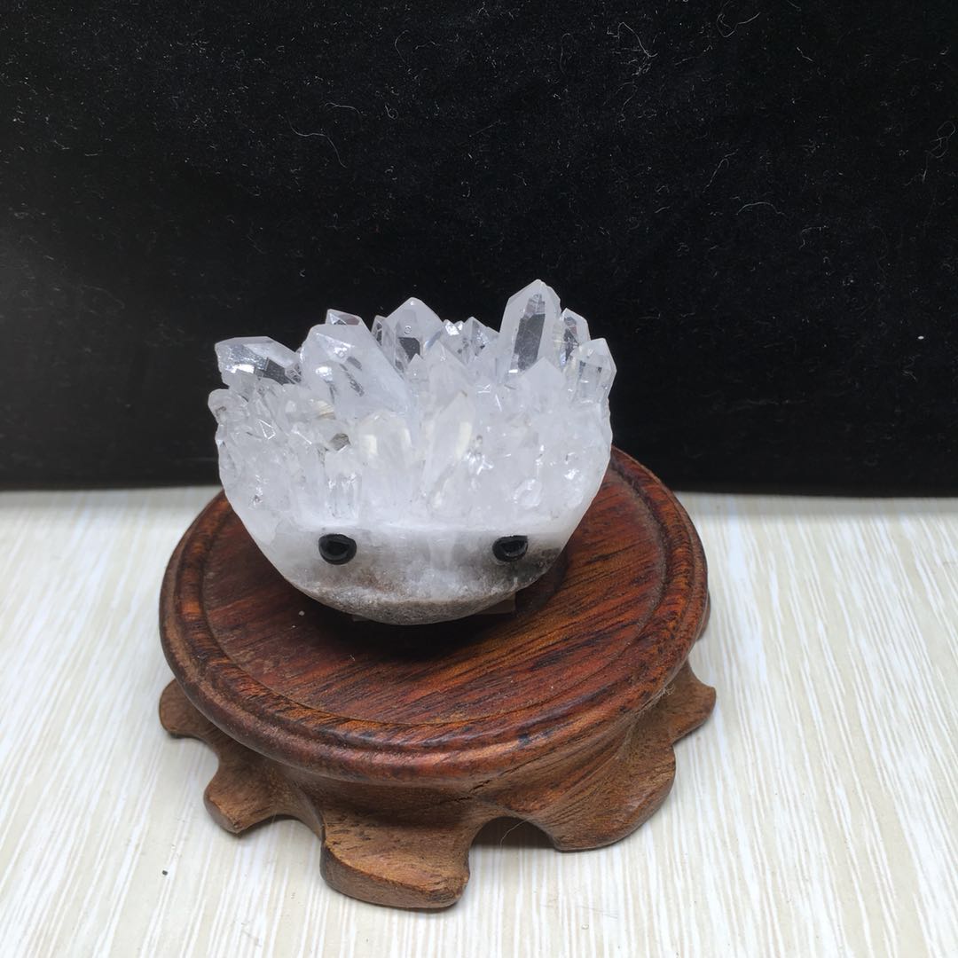 天然白水晶 红 黄水晶雕刻玛瑙刺猬摆件 消磁防辐射居家办公摆件|ruв категории Украшения,ювелирные изделия, украшения - от Buy2taobao.com для оказания профессиональной услуги покупки агента Taobao