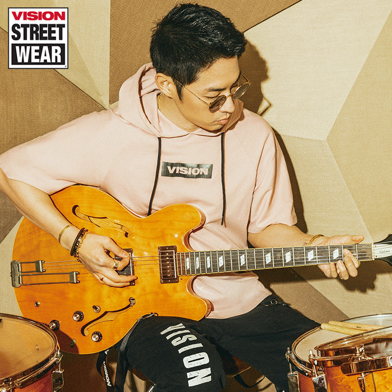 vision street wear吴建豪这就是街舞评委印花短袖卫衣v192nb1052