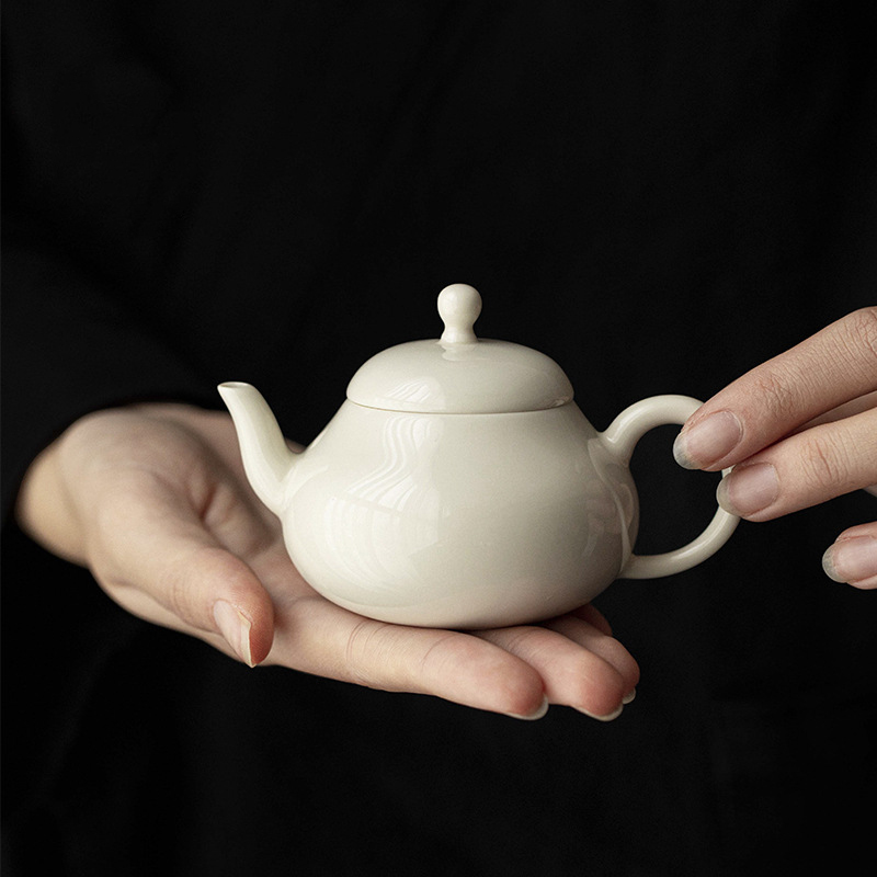 清欢丨原矿青灰釉纯手工小茶壶 中式