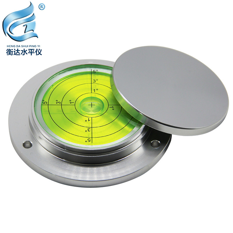 带夜光金属圆形气泡水平仪水准器万象水平泡水准泡气泡圆水平器