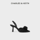 CHARLES&KEITH23夏季新款CK1-60361460花朵尖头高跟凉鞋女