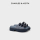 CHARLES&KEITH24夏季新款CK1-70580225蝴蝶结厚底凉鞋外穿拖鞋女