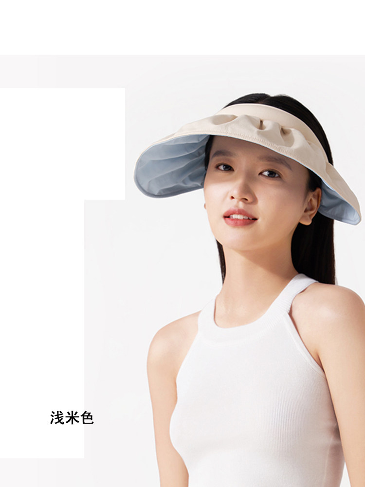 蕉下遮阳帽空顶帽防晒帽女防紫外线儿童帽纭际帽发箍太阳帽贝壳帽